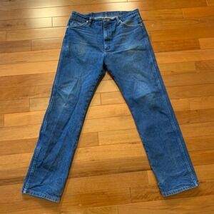 Wrangler Mens 13MWZ size 36x34 Cowboy Cut Straight Leg Denim Jeans‎
